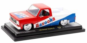 M2M-40300-119B - Voiture de 1973 couleur rouge blanc et bleu - BAZOOKA - CHEVROLET Cheynne 10