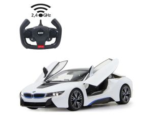 JAM404571 - Voiture avec porte télécommandé de couleur blanche - BMW i8