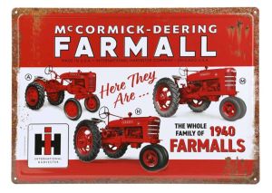 42051 - Objet publicitaire - 43x30 cm - Plaque métallique FARMALL