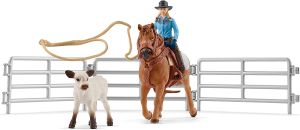 SHL42577 - Figurine de l'univers Farm World - Équipe de Cow-boy et leurs lassos