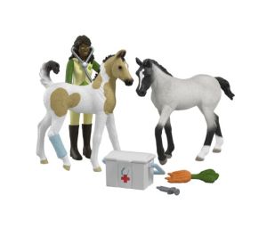 SHL42777 - Figurine de l'univers Horse Club - Soins pour les bébés animaux de Sarah