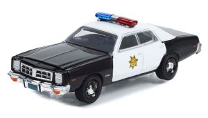 Voiture de Police sous blister de la série FALL GUY - DODGE Monaco de 1977