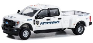 GREEN46120-E - Voiture sous blister de la série DUALLY DRIVERS - FORD F-350 2018 de la Police d'Île de Rhode