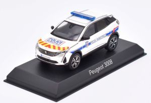 NOREV473949 - Voiture de la Police Municipale 2023 avec bandes jaunes et rouges – PEUGEOT 3008