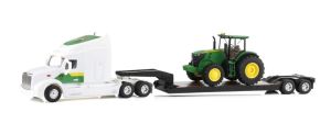 ERT47679 - Camion avec remorque surbaissé et tracteur JOHN DEERE 7290R - PERTERBILT 579