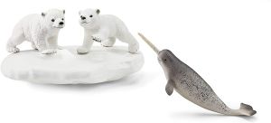 Glissade d'ours poliars de l'univers des animaux sauvages