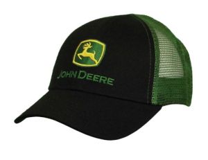 MC53080277BK - Objet publicitiare JOHN DEERE - Casquette pour enfants noire et verte avec arrière en filet