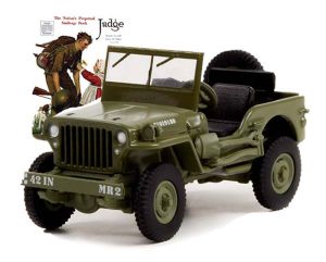 GREEN54060-A - Véhicule sous blister de la série NORMAN ROCKWELL - JEEP Willis MB de 1945