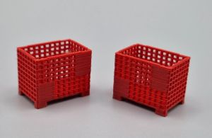 MSM5471/05 - Accessoire de chantier couleur rouge - 2 Caisses ajourées