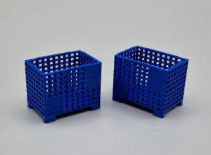 MSM5471/07 - Accessoire de chantier couleur bleu - 2 Caisses ajourées