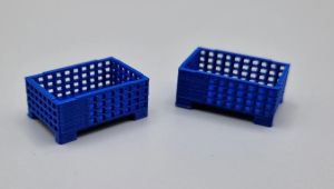 MSM5471/08 - Accessoire de chantier couleur bleu - 2 Caisses ajourées mi-hauteur