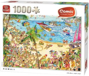 KING56017 - Puzzle Comic Collection Hawaï – 1000 pièces