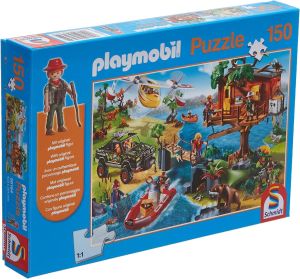 SCM56164 - Puzzle cabane dans les arbres avec personnage PLAYMOBIL – 150 pièces