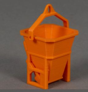 MSM5801/02 - Accessoire de chantier couleur orange - benne à béton - carrée