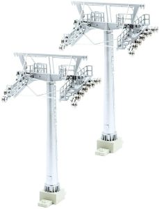 Accessoire pour remontée mécanique au 1/87 – 2 poteaux de 12 cm