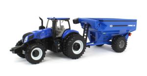 ERT61028 - Tracteur avec remorque à grains J&M - NEW HOLLAND Genesis T8.355