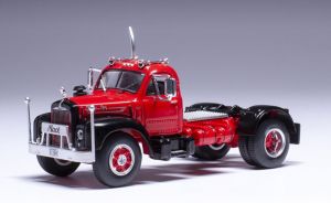 IXO64TR012A - Camion solo de 1953 couleur rouge et noir - MACK B 61 4x2