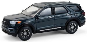 GREEN68070-D - Voiture sous blister de la série SHOWROOM FLOOR - FORD Explorer 2024  de couleur bleu pierre
