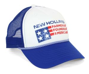 696120 - Casquette de couleur bleue et blanche avec arrière en maille - NEW HOLLAND