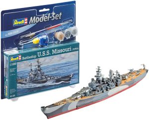 Maquette avec peinture à assembler - USS Missouri (Seconde Guerre mondiale)
