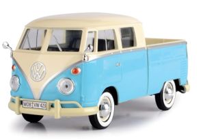 MMX79343CRBL - Pick-up de couleur creme et bleu – VW T1