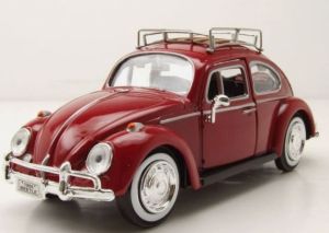 MMX79559BORDEAUX - Voiture avec barre de toit de 1966 couleur bordeaux - VW Beetle