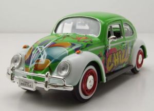 MMX79598 - Voiture de couleur verte - Graffiti - VW Beetle