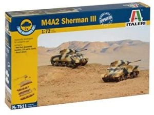 ITA7511 - Maquette à assembler et à peindre - M4A2 Sherman III montage rapide