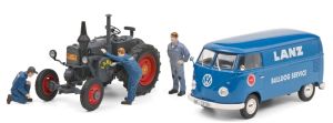 SCH7859 - Coffret LANZ BULLDOG Service - LANZ BULLDOG avec VOLKSWAGEN T1b et 3 personnages