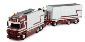 TEK82430 - Camion porteur avec remorque du transporteur G&J VAN LEEUWEN - SCANIA R580 Highline 6x4