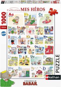 NAT873647 - Puzzle L'abécédaire de Babar - 1000 Pièces