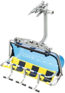 JC86400 - Télésiège de couleur jaune et bleu 6 places