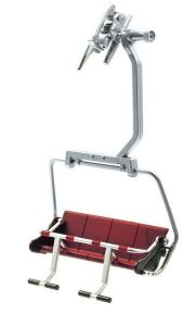 JC87050 - Télésiège de couleur rouge pour 4 personnes