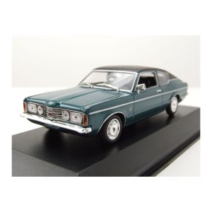 Voiture coupé de 1970 couleur verte métallisée - FORD Taunus