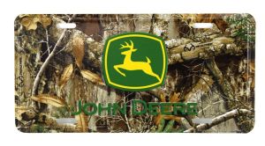 97055 - Objet publicitaire - 15x30 cm - Plaque métallique couleur camouflage JOHN DEERE