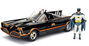 Véhicule avec figurine Batman et Robin – BATMOBILE classique de 1966