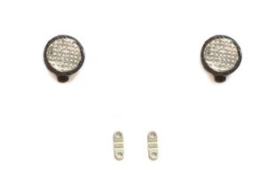 Accessoire pour tracteur – feux ronds 4mm avec support