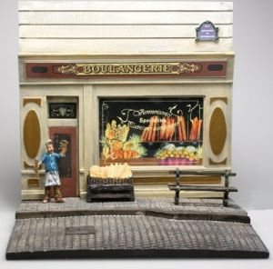 Diorama boulangerie dimension 14 x15 x14 cm