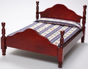 Accessoire pour maison de poupée lit miniature de dimensions 17x13cm avec matelas inclus VENDUE EN BOITE ABIMEE