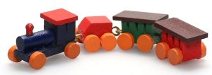 Accessoire miniature pour maison de poupée train miniature en bois de longeur 8,5 cm