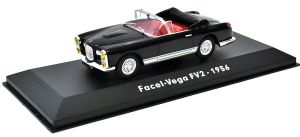Voiture cabriolet FACEL VEGA FV2 de 1956 de couleur noire