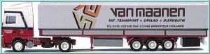Camion avec remorque bachée 3 Essieux "VAN MAANEN" DAF XF95 SSC 4x2