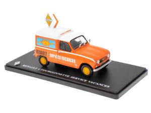 G110T036 - Voiture de couleur orange fourgonnette Service vacances – RENAULT 4