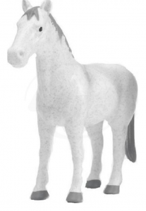 BRU2306BLANC - Cheval blanc Ech:1/16