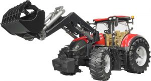 Tracteur CASE IH OPTUM 300 CVX équipé d'une fourche avec godet à griffes jouet BRUDER