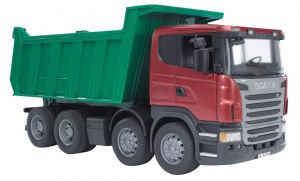BRU3550 - Camion 8x4 SCANIA avec benne verte JOUET bruder