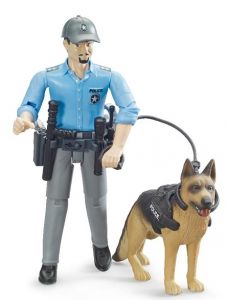 BRU62150 - Personnage de Police avec son chien