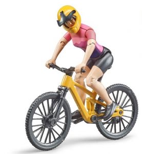 BRU63111 - Personnage femme avec son vélo