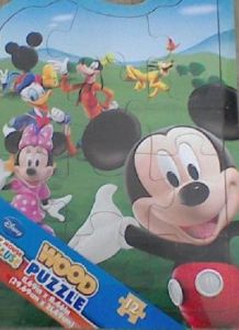 CARG36668-2 - Puzzle du dessin animé La Maison de MICKEY - MICKEY et ses amis 12 Pièces - Dimensions : 29.7 x 21.5 cm