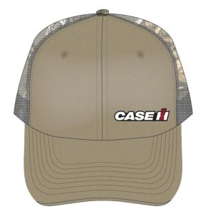 CASCNH104 - Casquette en maille de couleur kaki et camouflage CASE IH